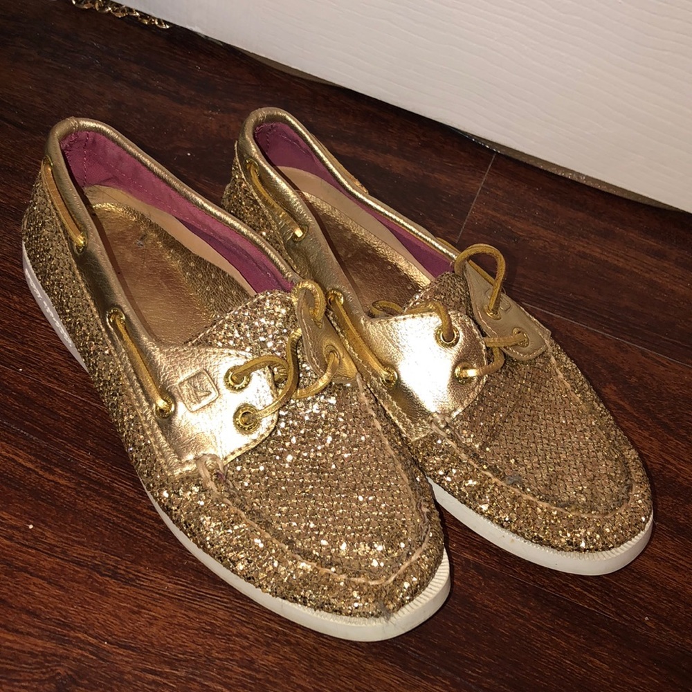 Gold Sparkle Sperry Topsider
